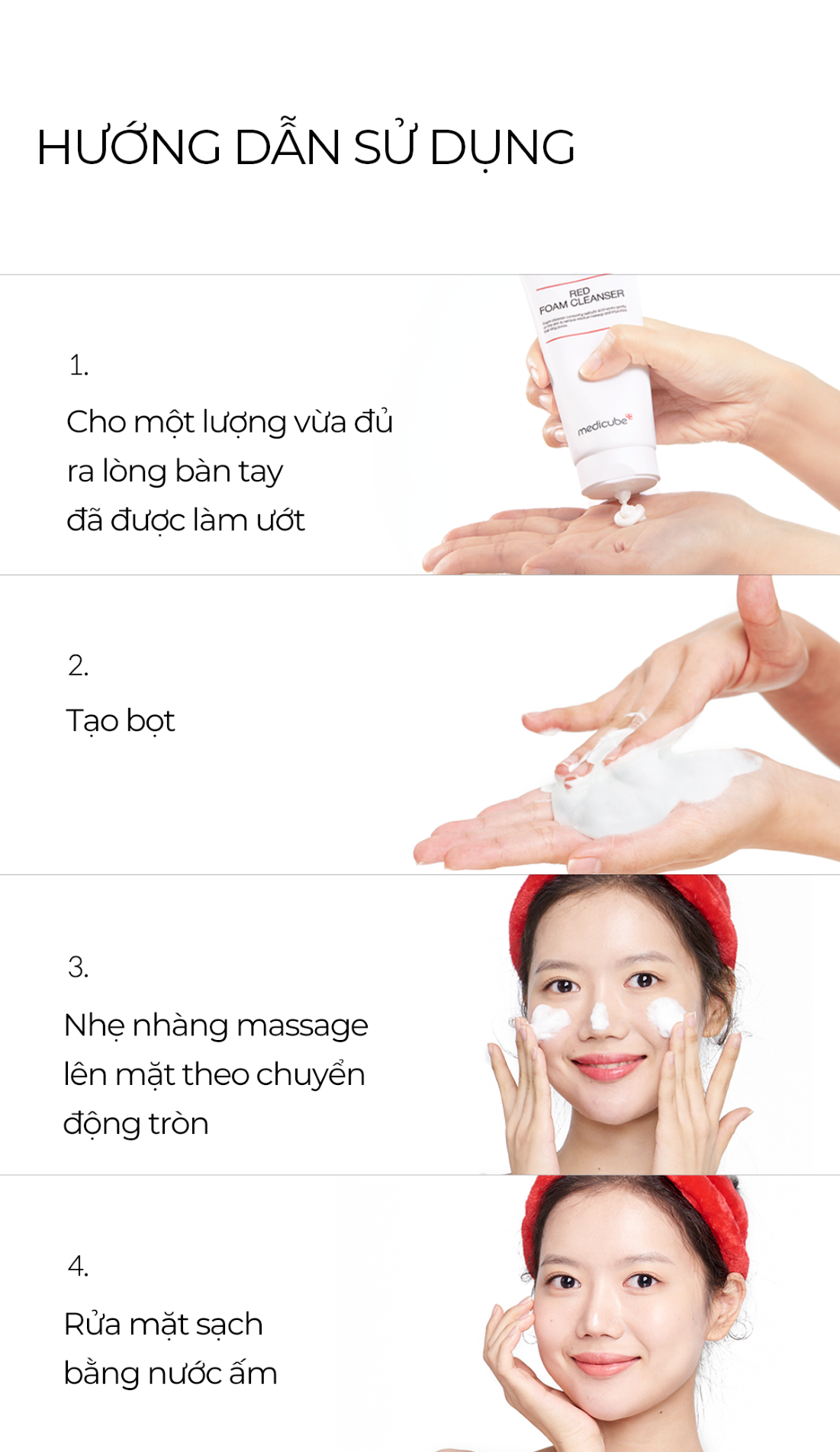 Sửa rửa mặt Medicube Red Foam Cleanser 120ml