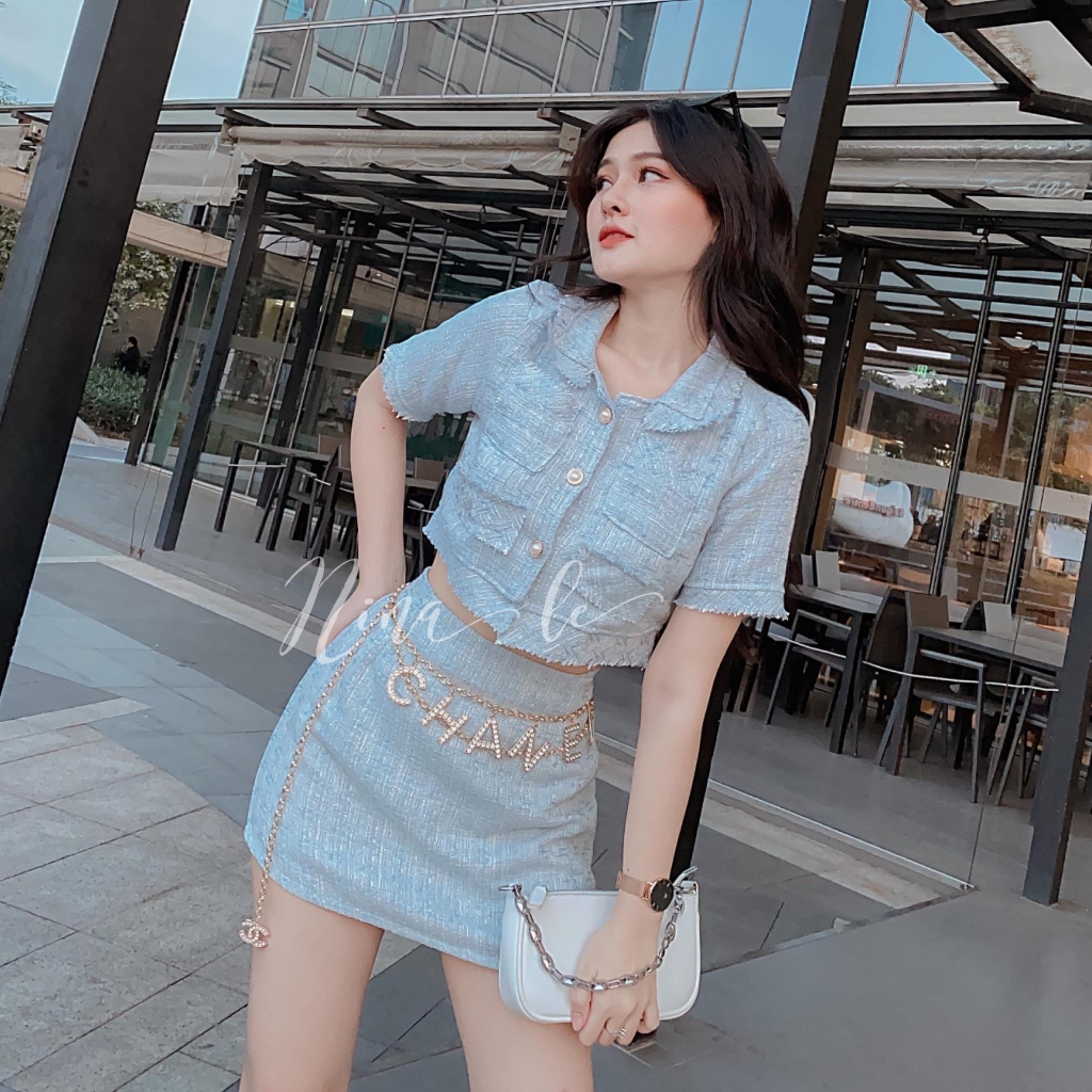 SET ÁO CROPTOP BỐ DẠ NHIỀU MÀU + CHÂN VÁY (KÈM ẢNH VÀ CLIP THẬT)