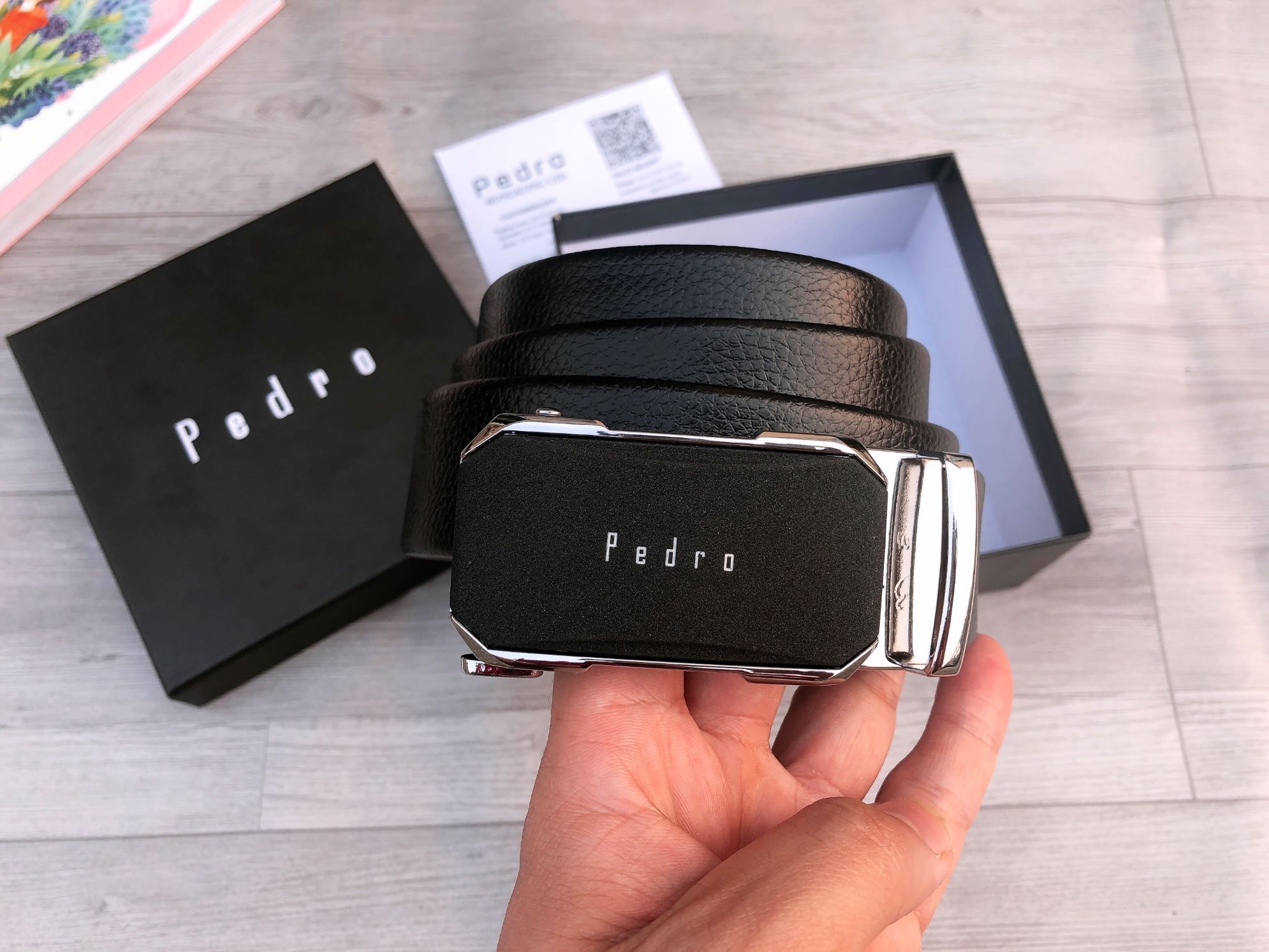 Thắt Lưng Da Nam Pedro Full Hộp, Thẻ