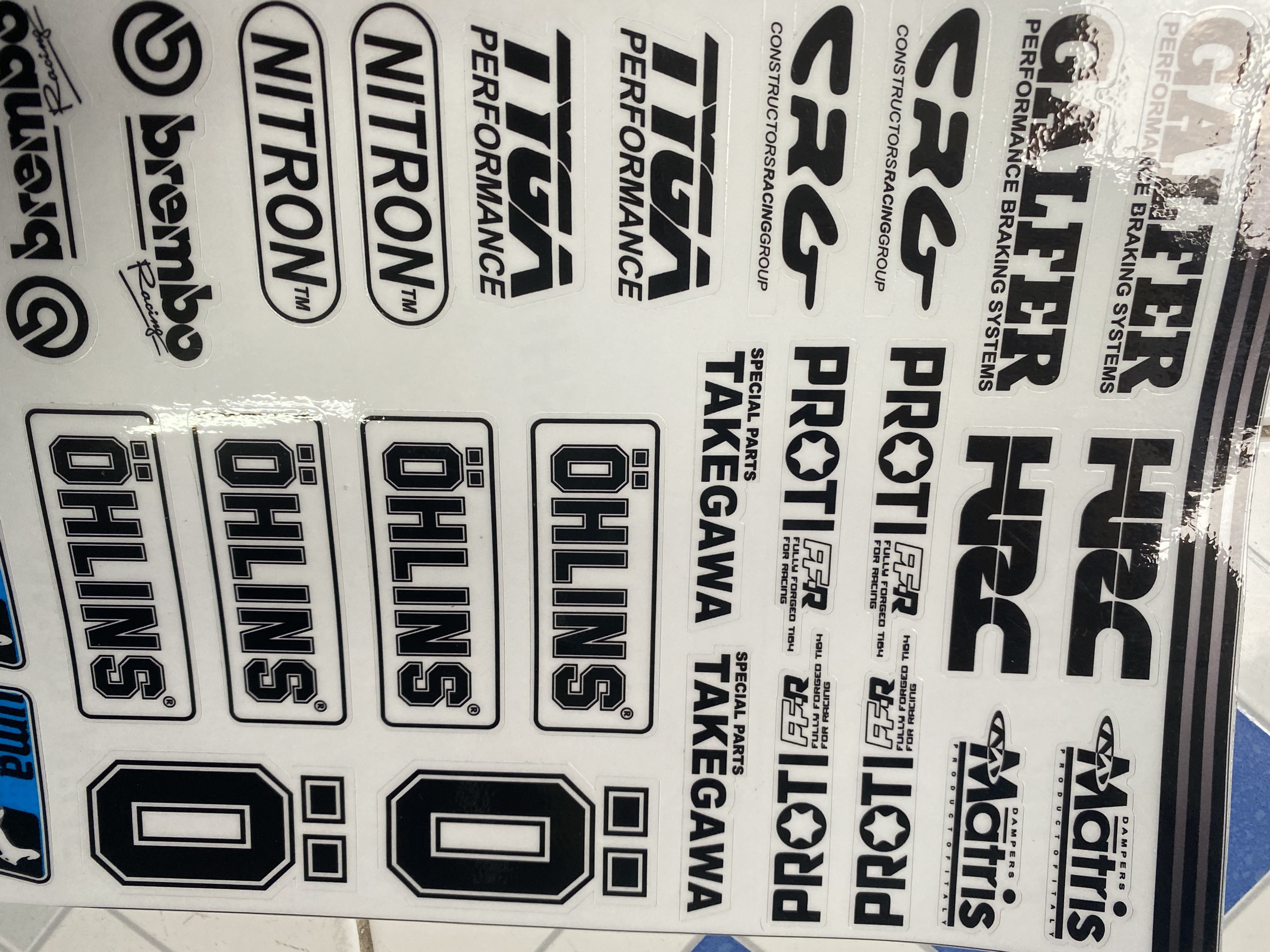 Sét logo decal trong garfer hrc matrix....