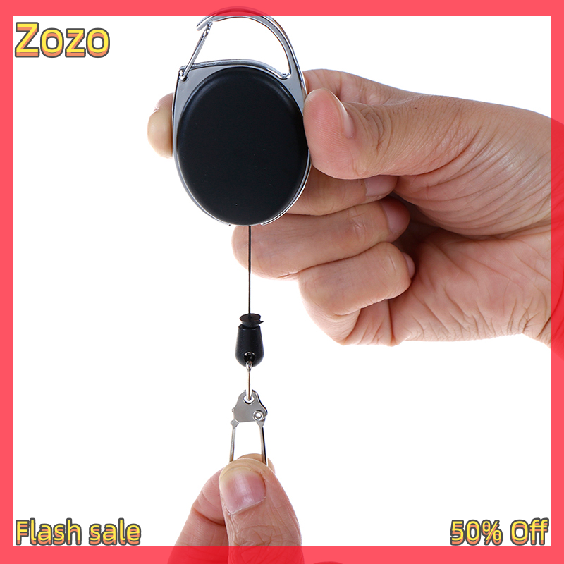 Zozo ✨Ready Stock✨ 1 Pcs Recoil extendable key chain ring clip pull keyring retracting