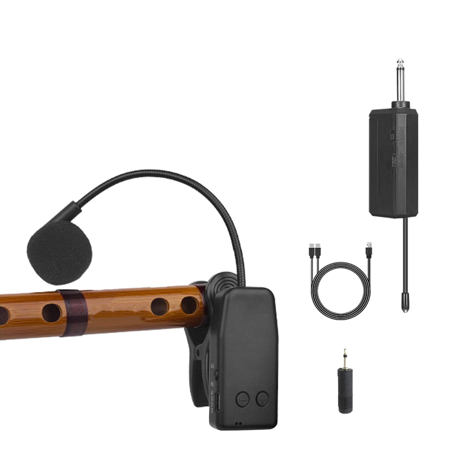 CCCUE Instrument Microphone Cordless Gooseneck System Bands Live Professional Durable Transmitters Clip Condenser Mic