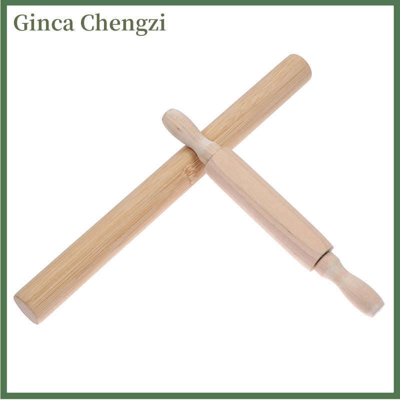 Ginca Rolling Pin Solid Wood Non stick Wooden Pressing Stick Baking Dough Kitchen Tool