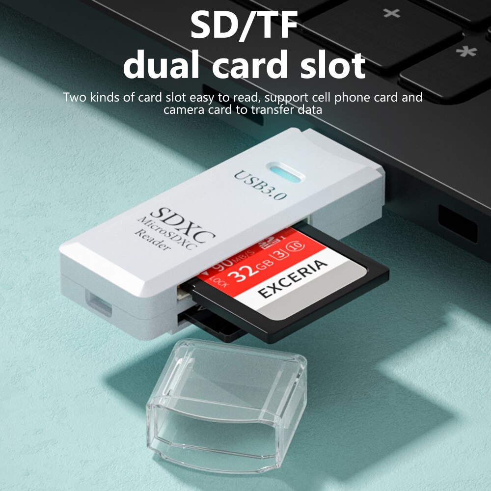 Mini High Speed 2 In 1 Multi Card Reader USB 3.0 Micro SD TF Card Memory Flash Drive Adapter