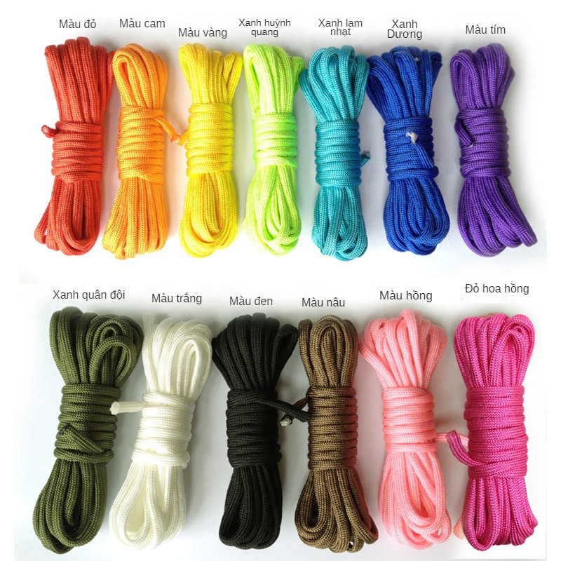 10M - Dây dù Paracord 7 Lõi 4mm Tròn