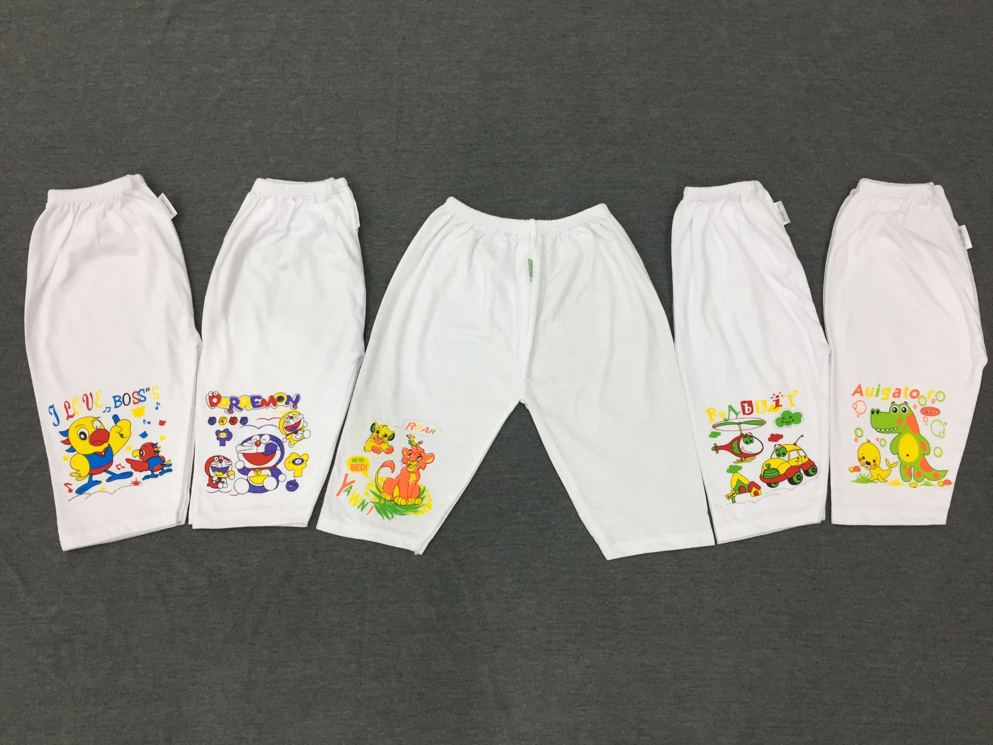 Combo 10 quần dài trắng cho bé