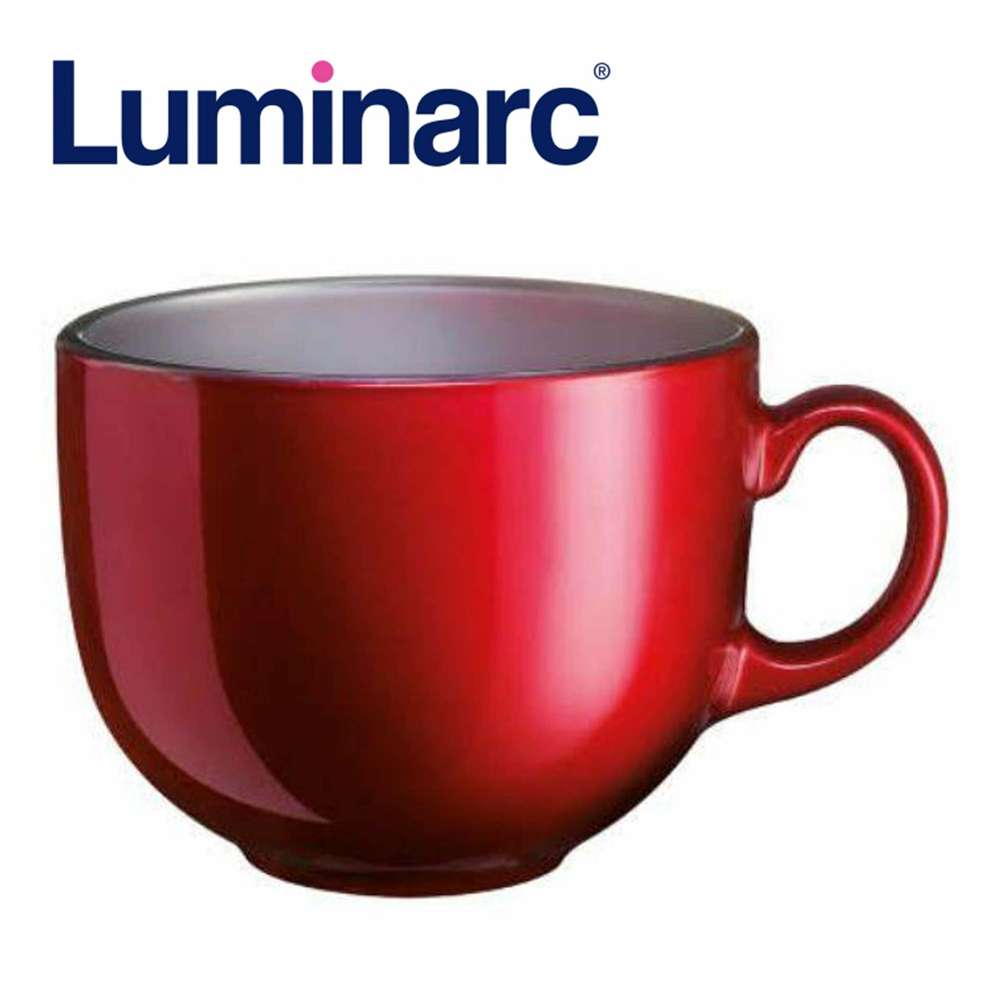 Luminarc Jumbo Eclipse Mug 17 oz Mug - Large Brown Glass Cup 500 ml