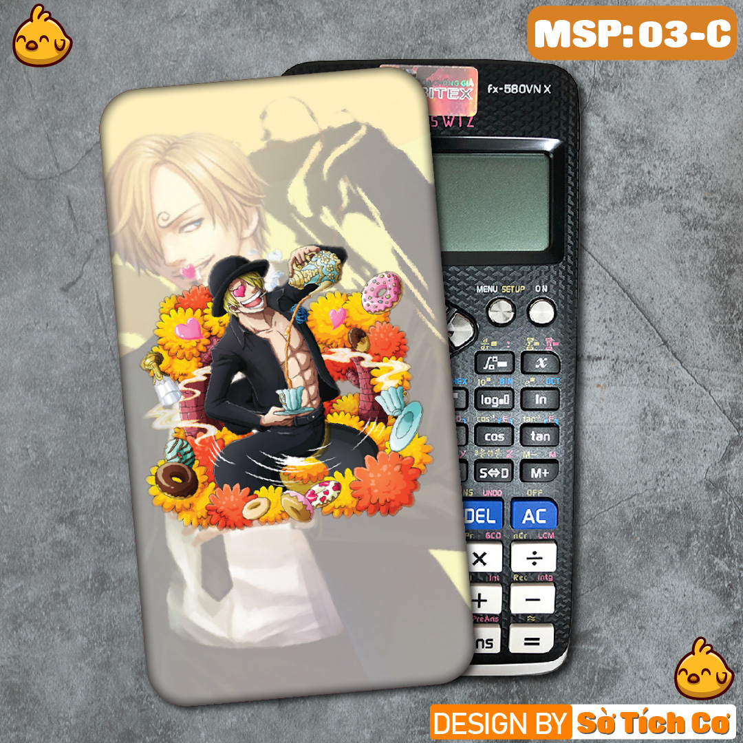 [HCM]Bộ Miếng dán Nắp + Lưng máy tính bỏ túi FX500 FX570 FX580 FX880 - 570ES 570EX 680EX hình Đảo Hải Tặc MSP: MT03