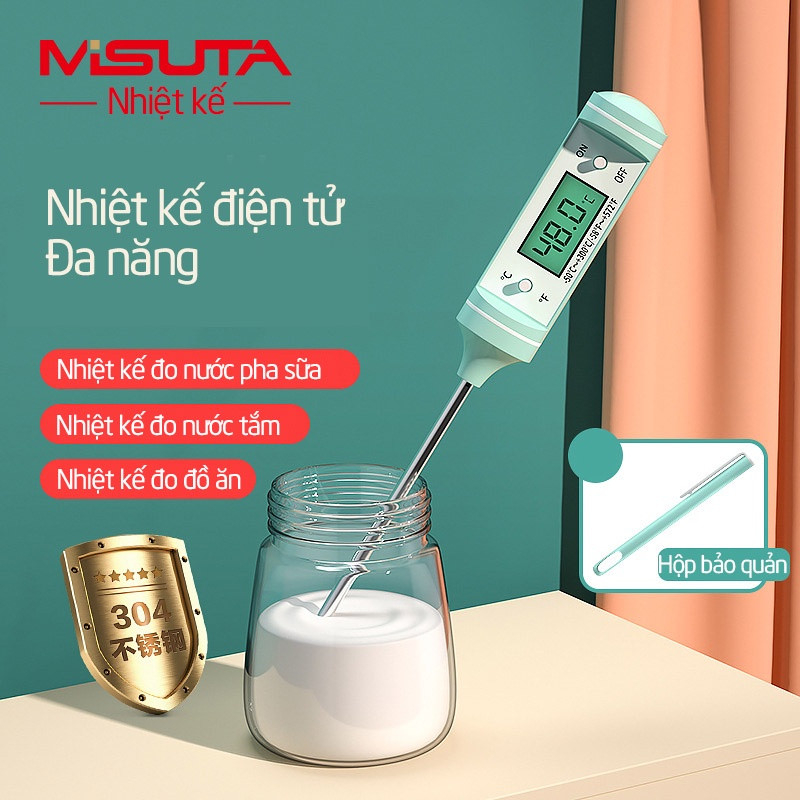 Que đo nhiệt độ sữa Misuta