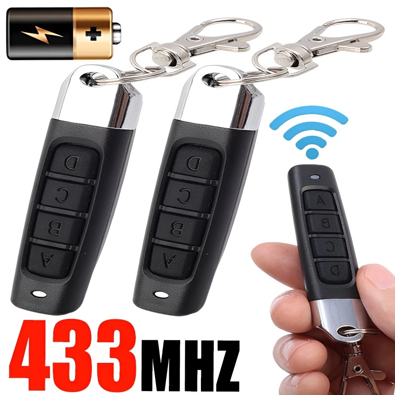 433Mhz điều khiển từ xa không dây xe sao chép điều khiển tự động 4 Channe mã cổng ga-ra cửa xe cặp thiết bị mở cửa điều khiển từ xa