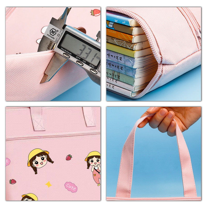 ELACCENT elementary school students' load-reducing ridge protection handbag Korean version of large-capacity book bag book storage bag remedial bag