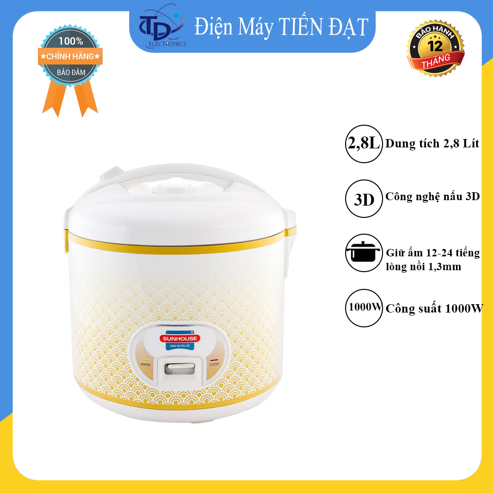 Nồi cơm điện Sunhouse 2.8 lít SH 830