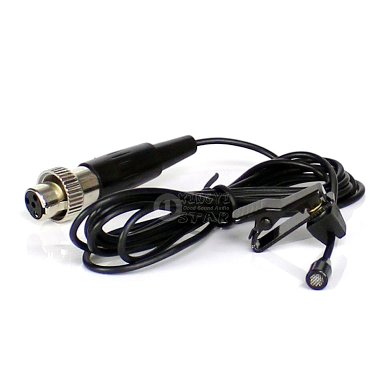 Mini XLR 4 Pins Lavalier Microphone Clip Collar Mic Micro For MIPRO Wireless System Bodypack Transmitter Lapel Microphones