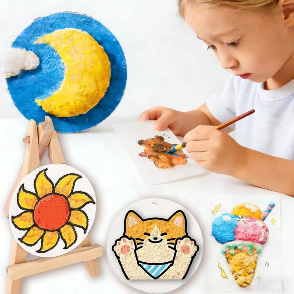 10Pcs Student Puffy Texture Foam Texture Painting Paper Educational ...