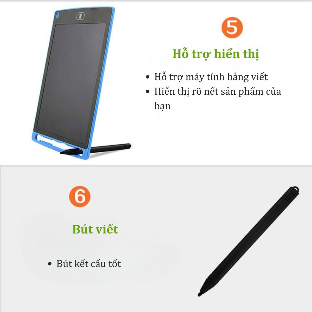 Bảng viết tự xóa cho trẻ LCD 8.5inch