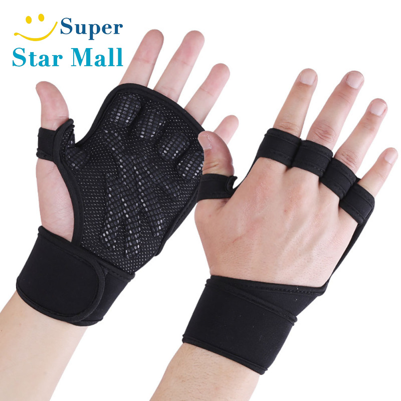 Sports Weight Lifting Workout Gloves With Wrist Wraps For Men Women Fitness Gloves For Gym Training Hand Support Weightlifting