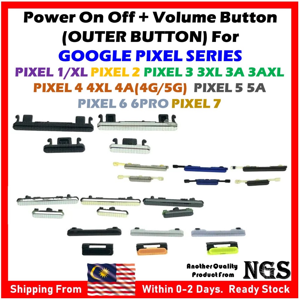 Bouton Volume/power Google Pixel 6 Pro - Argent, Neuf, Remplacement