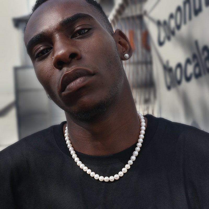 Style Pearl Necklace Men With Pendant Stylish Mens Choker Pearl Necklace  Men With Beaded