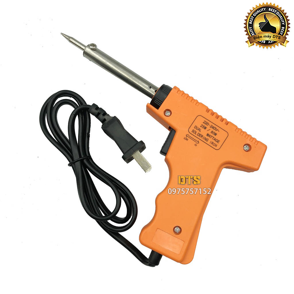 Mỏ hàn nhiệt, mỏ hàn thiếc công suất 25-80W hai chế độ lên nhiệt nhanh, mối hàn đẹp, độ bền cao - Combo cuộn thiếc nhựa thông, mỏ hàn chì, mỏ hàn thiếc 80w, mỏ hàn cầm tay, mỏ hàn que, mỏ hàn cao cấp