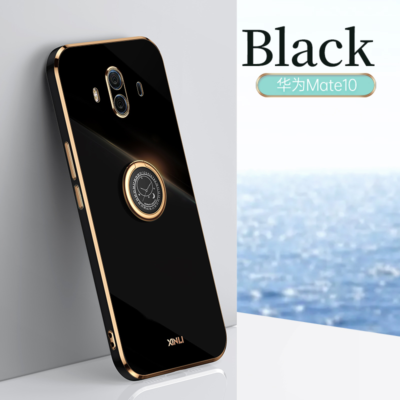 COD Plating Silicone Phone FOR Huawei Mate 10 Case Huawei Mate 10 PRO Deluxe Fall Protection with Metal Ring Holder