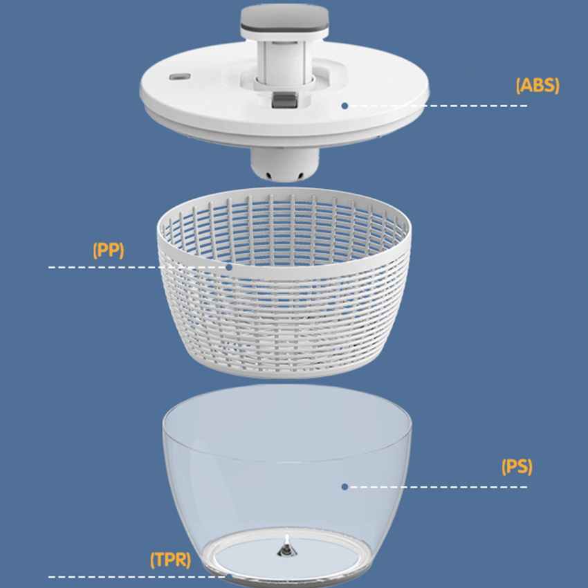 Loại Báo Chí Rau Dehydrator Trái Cây Máy Sấy đồ gia dụng sức chứa lớn Dehydrator phụ kiện nhà bếp Cống Salad Giỏ Tiện Ích