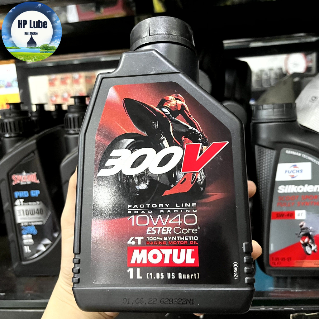 Nhớt motul 300v 10w40 tem 1 lớp - cam kết chính hãng