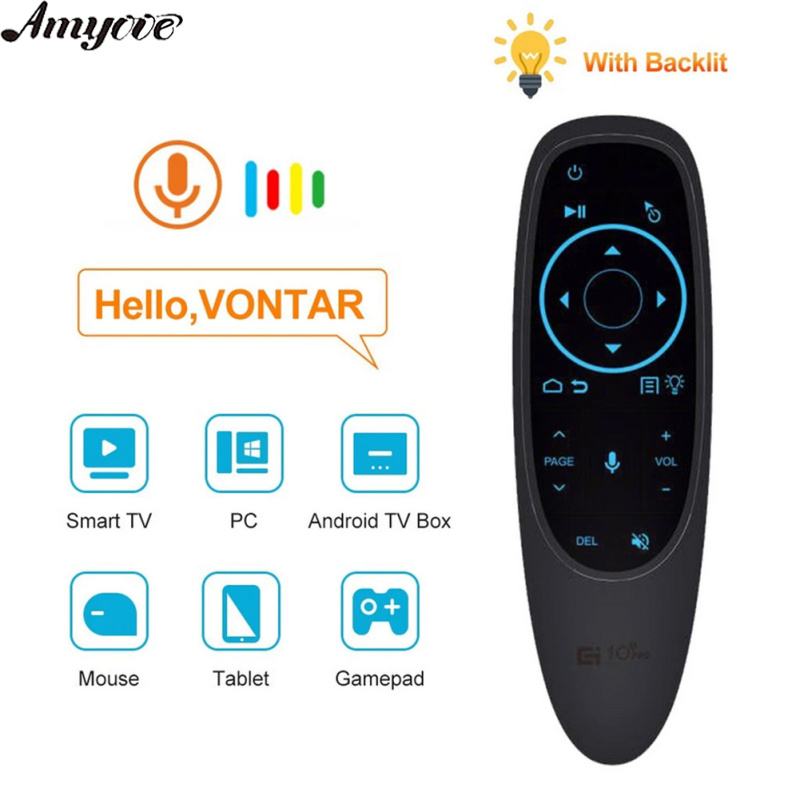 Smart Voice Remote Control Wireless Air Fly Mouse 2.4g G10 G10s Pro Gyroscope Ir Learning Compatible For Android Tv Box