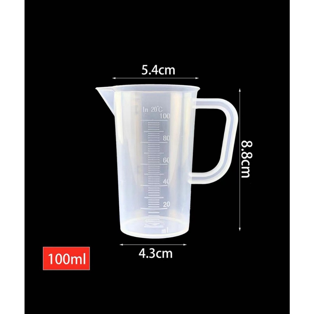Ly đong nhựa có vạch chia dùng pha chế trà, ly pha chế cà phê định lượng 100ml