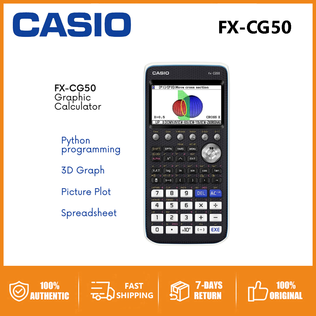 Original Casio FX-CG50 Graphic Calculator with Phyton Programming