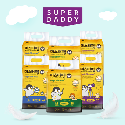 Tã Bỉm Quần/Dán Super Daddy Magic Slim Hàn Quốc Size M/L/XL/Big Size
