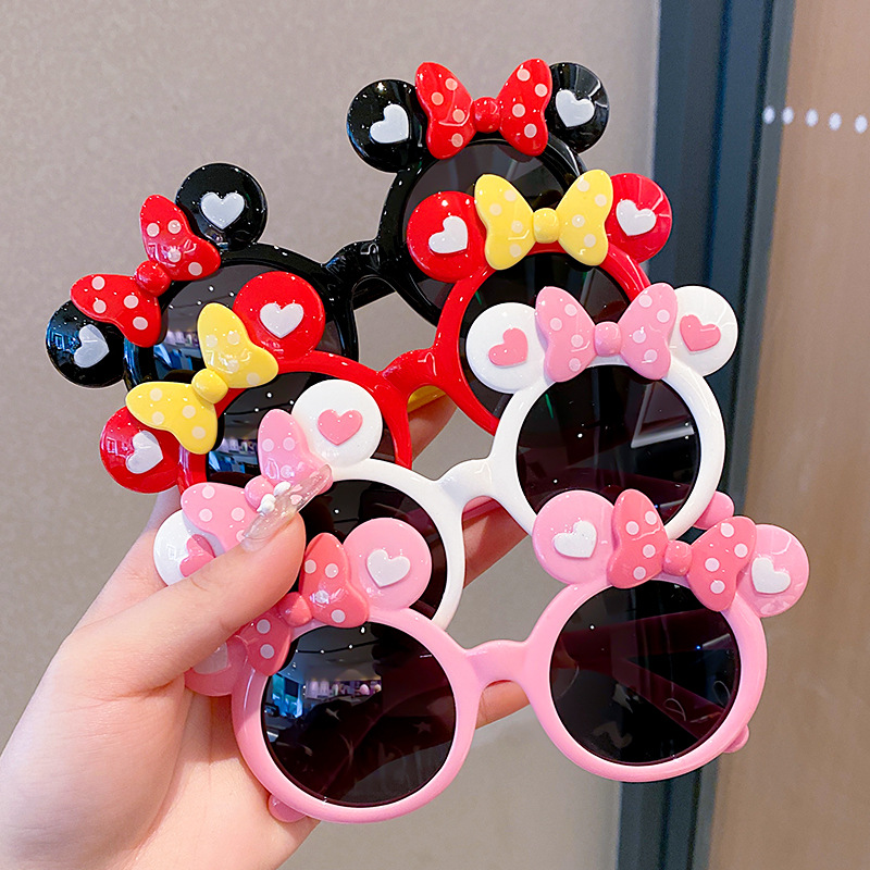 Disney Children's Glasses Mickey Mouse Minnie Sunglasses Kawaii Eyeglass  Kids Summer Sunglasses Girls Boys Birthday Gifts
