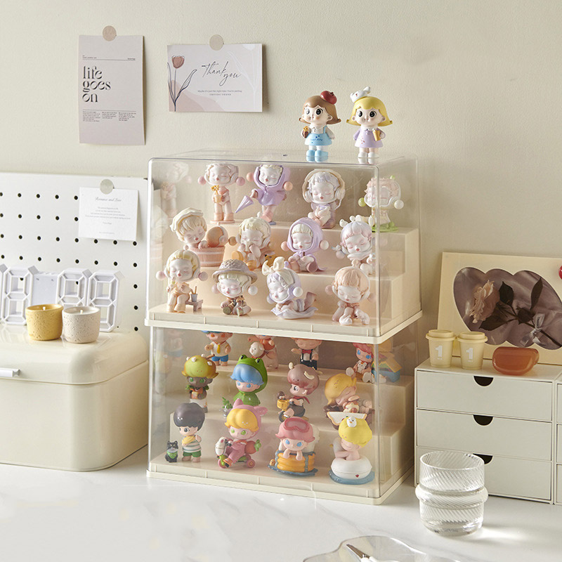 IMELON quả tặng miễn phí TOÀN CỬA HÀNG hộp nhựa trong suốt kệ decor bàn học Hộp mù gió kem hộp lưu trữ bảng trên cùng bụi bong bóng mart búp bê hiển thị trường hợp thang thủy triều chơi hình hiển thị đứng