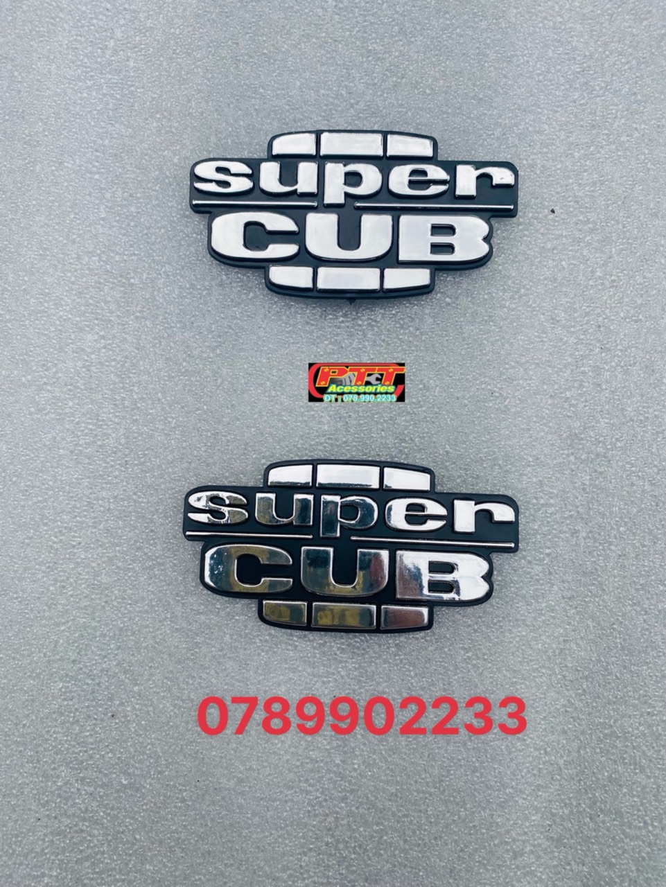 Tem xi chữ nổi super cub