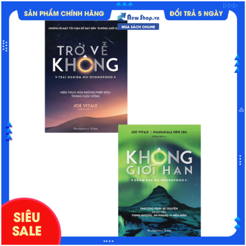 Sách - combo sách về ho'oponopono của joe vitale: trở về không + không giới hạn - newshop