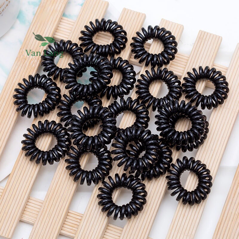 5 Dây buộc tóc đen - dây buộc tóc nữ ,buộc tóc lò xo - lẻ như sỉ