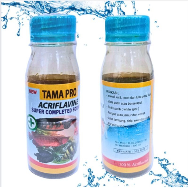 Obat ikan  TAMASINDO anti jamur luka bakteri TAMA PRO ACRIFLAVINE 100ML TAMASINDO