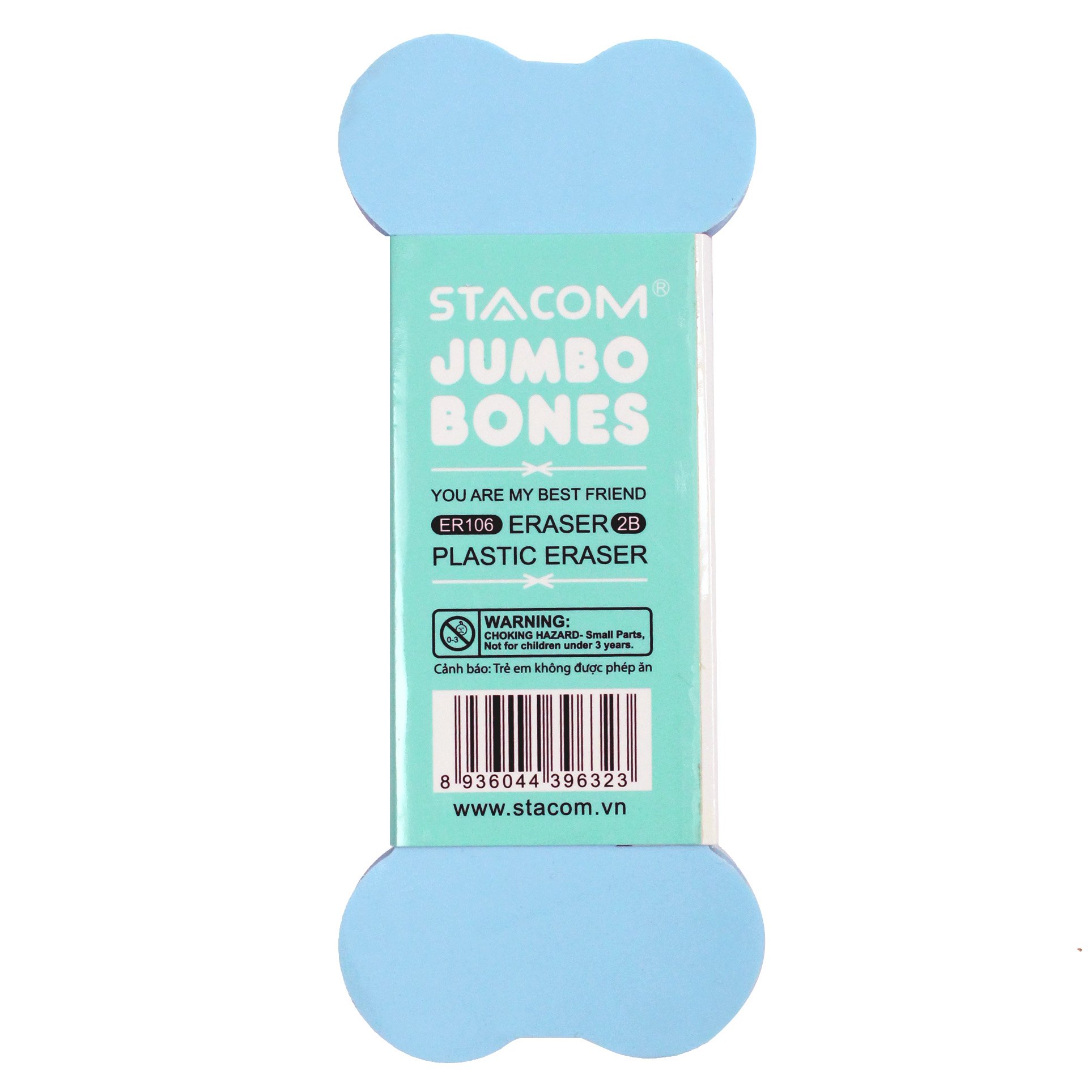 Gôm Cỡ Đại Jumbo Bones STACOM - ER106 - Hình Dáng Ngộ Nghĩnh