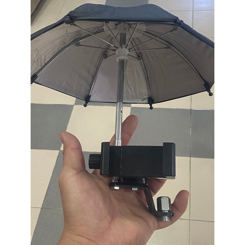 Giá Đỡ Điện Thoại Dành Cho Xe Máy Có Dù Che Nắng
