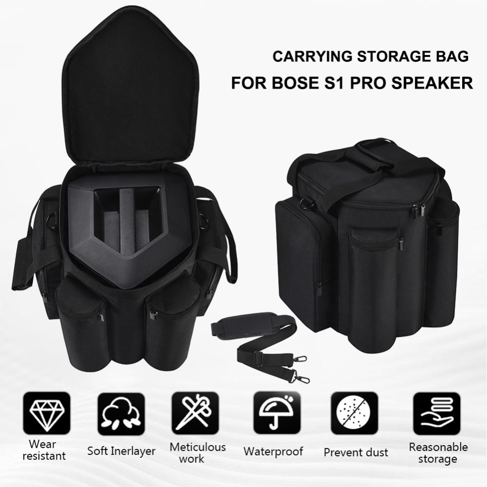 Carry Shoulder Bag Large Capacity Handle Bag Shockproof Protective Bag Adjustable Shoulder Strap for Bose S1 PRO Speaker
