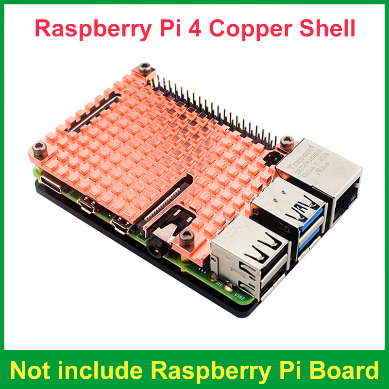 【Bestselling Product】 Raspberry Pi 4 pure copper heatsink case passive cooling bottom for Raspberry Pi 4 Model B 4B