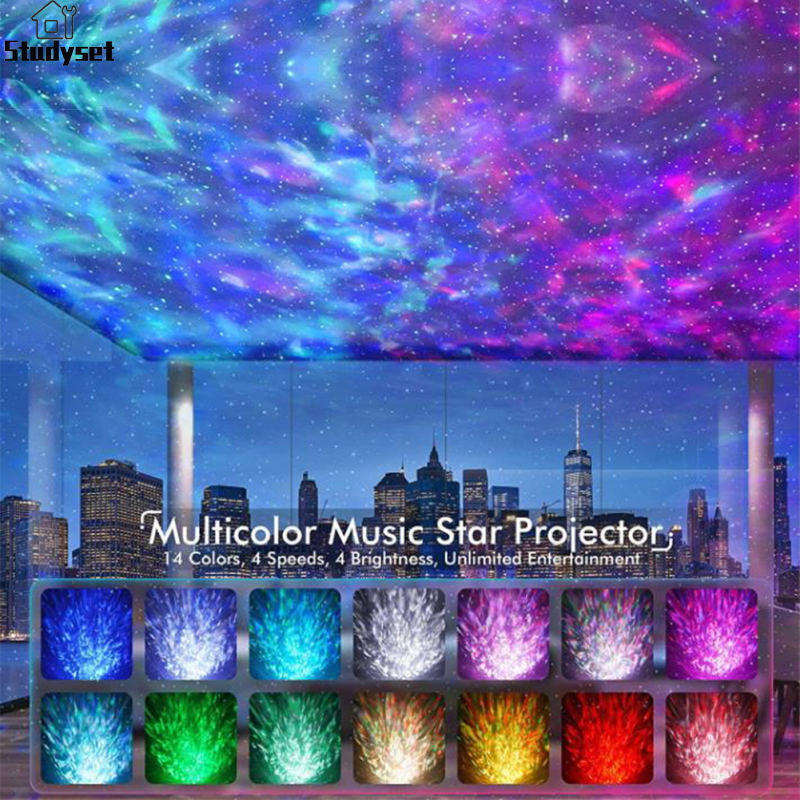Studyset IN stock Led Dinosaur Eggs Shell Galaxy Starry Projector Bluetooth-compatible Remote Control Night Lights Children Gift