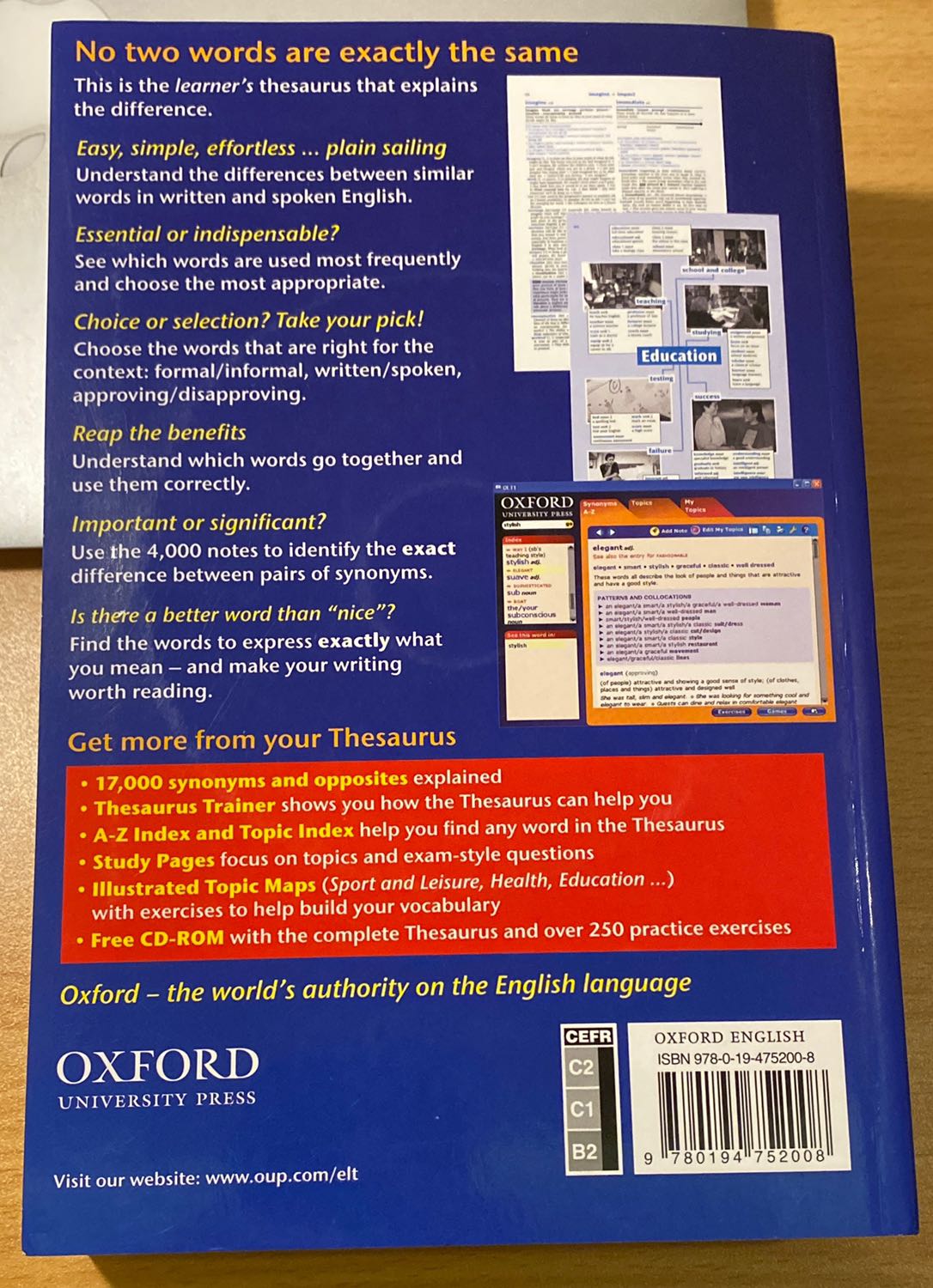 Oxford Learner’s Thesaurus Pack (Book and CD-ROM)