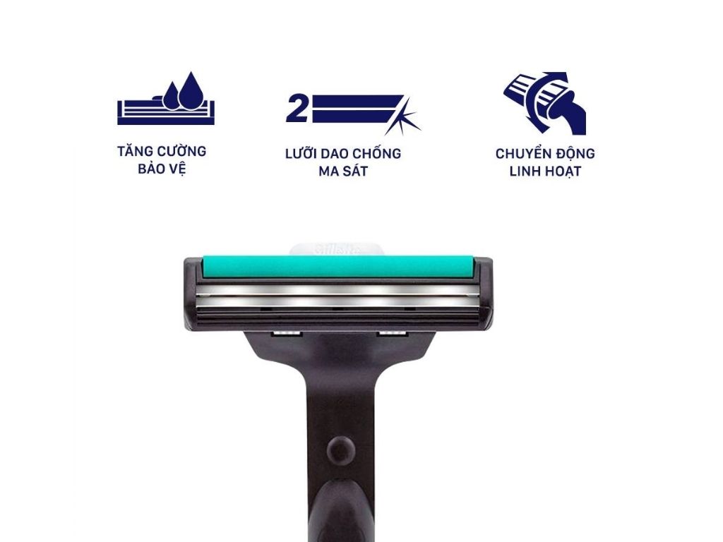 Dao cạo râu cán xanh Gillette Blue II Plus (5+1 cái/gói)