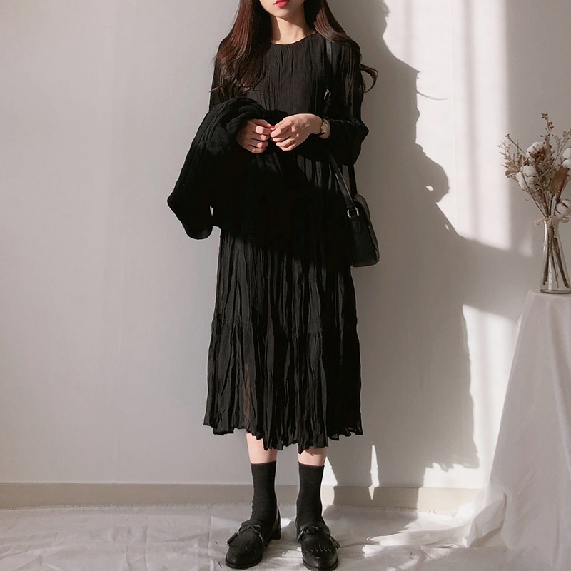 Đầm chiffon hàn quốc maxi