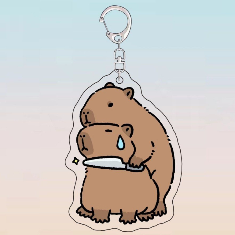 Móc Khóa Hình capybara Chất Liệu acrylic
