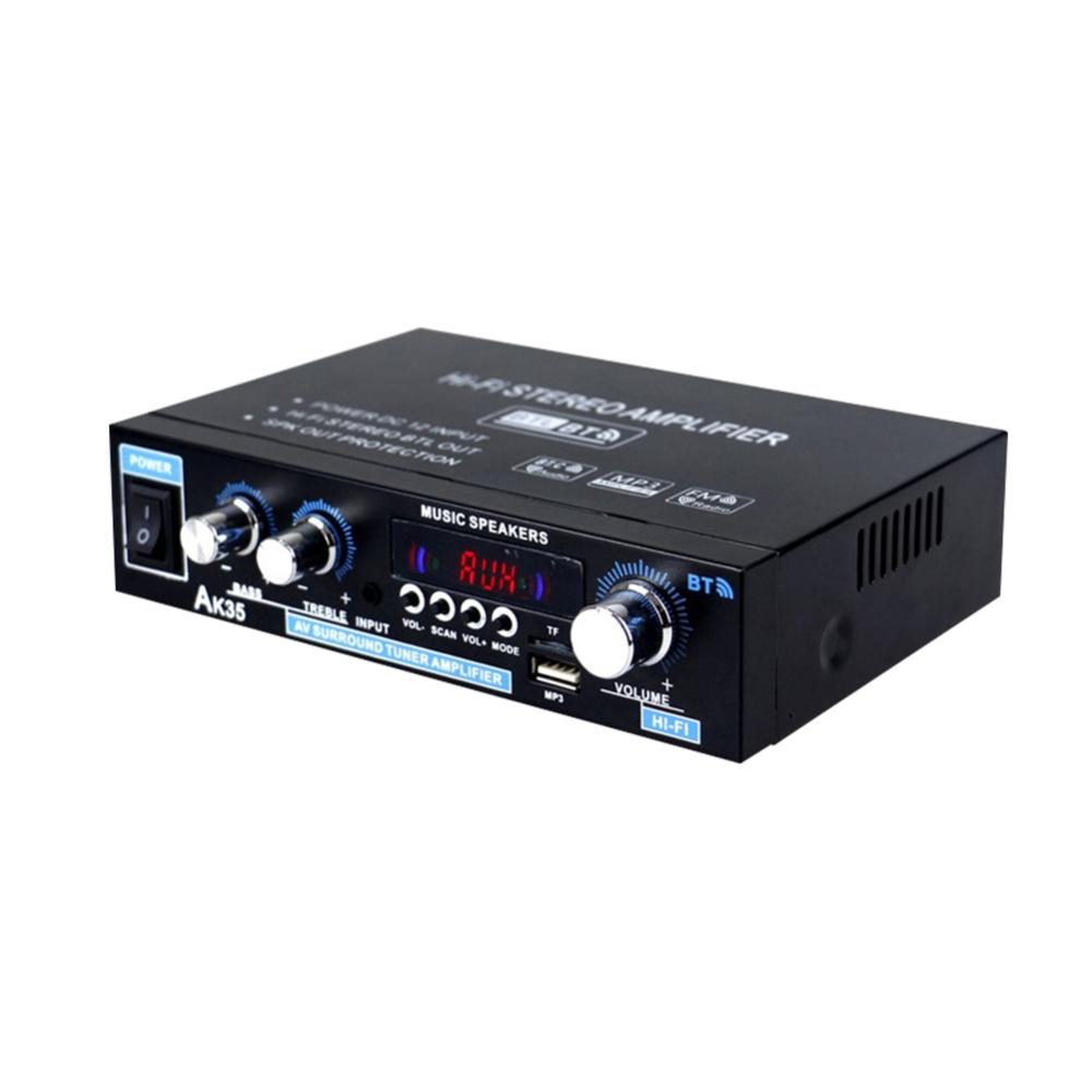 AK35 Bluetooth HiFi Stereo Audio Power Amplifier with USB TF RCA AUX In + Remote