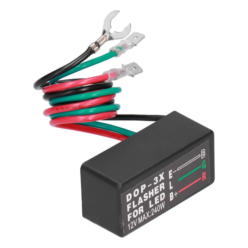 Universal DOP‑3X Flash Relay 12VDC 3 Wire Turn Signal Flasher Relay LED ...
