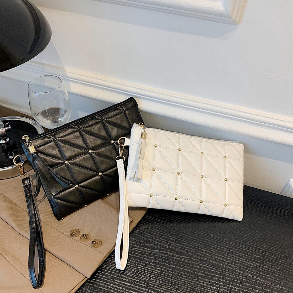 Tas Tangan Clutch Wanita Cewek Dompet Tangan Dompet Besar Tipis