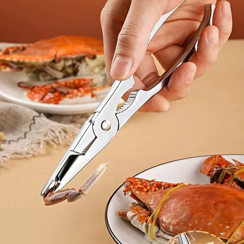 Picking Crab Meat Is Easy Seafood Tool Set Crab Crackers Picks Spoons Set Stainless Steel Pliers Lobster Clamp Pliers Clip.