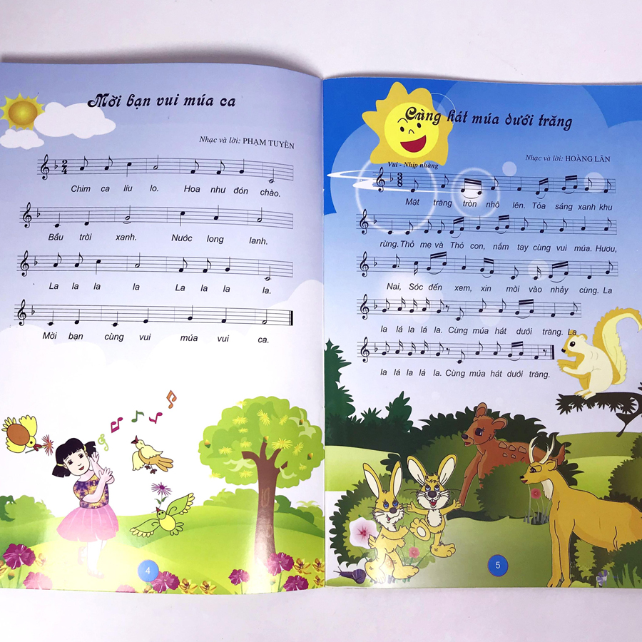 Sách Bài hát dành cho trẻ mầm non (Chủ đề: bản thân - Tập 2, bé chơi bé hát - Tập 2, thiên nhiên đất nước - Tập 2) - Lẻ tùy chọn